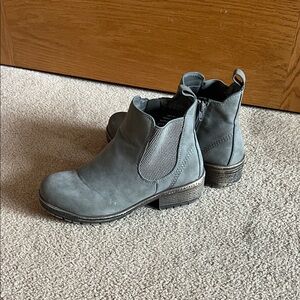 Maurices Gray Chelsea Ankle Boots with Low Stacked Heel